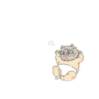 😄 5034bc40 Inosuke Hashibira Demon Slayer anime, baby, fanart, demon slayer, inosuke, cute whatsapp sticker