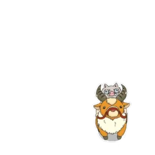 🦌 624957e6 Inosuke Hashibira Demon Slayer Inosuke Hashibira, Demon Slayer, anime, manga, chibi whatsapp sticker