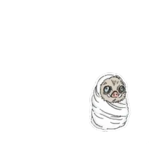 👶 75ea766a Inosuke Hashibira Demon Slayer Inosuke Hashibira, anime, Demon Slayer, sticker, baby, wrapped, cute whatsapp sticker