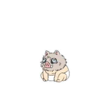 😞 e0f47787 Inosuke Hashibira Demon Slayer anime, demon slayer, inosuke, hashibira, chibi, cute whatsapp sticker