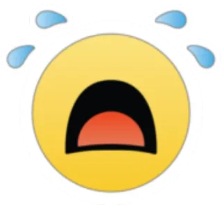 😭 58fdf99b Emoji, Huilend, Verdrietig, Tranen, Geel gezicht telegram sticker