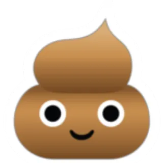 💣 64b35bae emoji, poep, schattig, bruin, glimlach, grappig telegram sticker