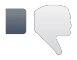 👎 8220dedc Duim omlaag, Negatief, Slecht, Afwijzing, Sociale media, Emoji, Dislike telegram sticker