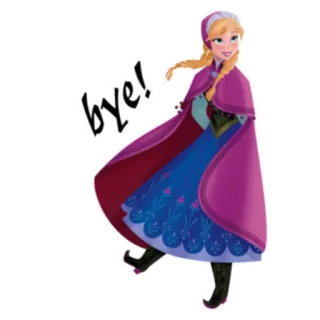 👋 2121cf5a Anna Frozen bye! anna, frozen, disney, goodbye, bye, cartoon, animation, movie telegram sticker