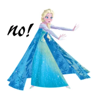 🛑 9c912151 Elsa Frozen no! Elsa, Frozen, Disney, no, cartoon, princess telegram sticker