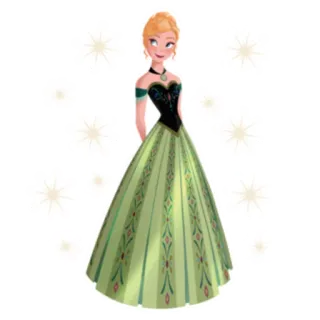 ❄️ f2a6bd49 Anna Frozen Disney, princess, dress, Anna, Frozen, cartoon telegram sticker