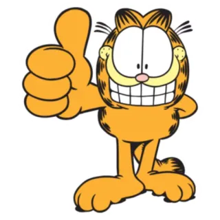 👍 ad004390 Garfield Garfield, mèo, hoạt hình, thích, mèo cam, hài hước telegram sticker