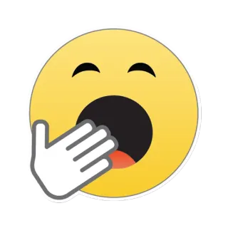 😪 2fef298e 이모지, 하품, 졸린, 지루한, 피곤한, 표정, 얼굴 telegram sticker