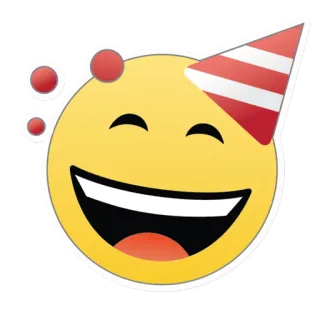 🎉 fa4b2f3d 이모티콘, 스마일리, 축하, 파티, 생일, 행복 telegram sticker