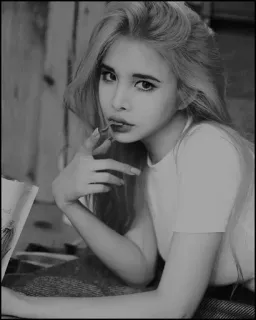 ◾️ c16cf06a vrouw, portret, tekening, kunst, model, persoon whatsapp sticker