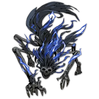 ⚡ 90f392fd монстр, череп, существо, демон, молния, фэнтези telegram sticker