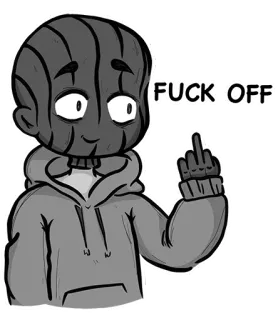 😊 d57d776a FUCK OFF jari tengah, menyinggung, kartun, kata kasar, tidak sopan, hoodie telegram sticker