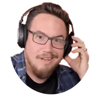 😉 9090cfec ผู้ชาย, แว่นตา, ภาพเหมือน, หูฟัง, คน, ใบหน้า telegram sticker