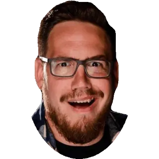 😀 ff0258a6 ผู้ชาย, แว่นตา, ใบหน้า, คน, ภาพเหมือน, ภาพถ่ายหน้าตรง telegram sticker