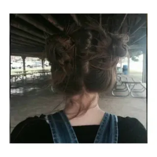 👩 3b95028e hair, hairstyle, woman, back, outdoor, person telegram sticker