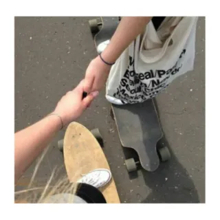 ❤ 4be0106d skateboard, holding hands, friendship, lifestyle, skating telegram sticker