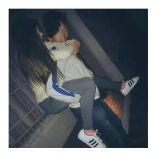 ❤ dbad6e82 couple, embrace, love, relationship, adidas, sneakers telegram sticker