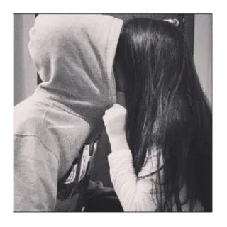 💜 f9e31faf couple, love, romance, hoodie, relationship, intimacy telegram sticker