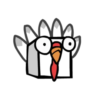 🐔 c50ab90f Truthahn, Pixelkunst, Cartoon, Brille, Tier, Vogel telegram sticker