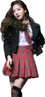 💃 903ea649 여자, 교복, 치마, 넥타이, 아시아인 telegram sticker