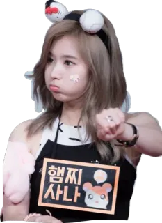 👊 e8a3bc66 Sana 햄찌사나 kpop, 트와이스, 사나, 귀여운, 카와이, 엔터테인먼트 telegram sticker