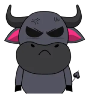 😡 ad29778d Cartone animato, Arrabbiato, Toro, Animale telegram sticker