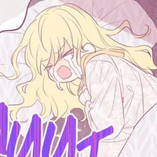 🍼 10233d2d UWAAAT chorando, anime, menina, triste, lágrimas, mangá whatsapp sticker