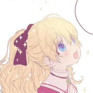 🍼 42880a0d Anime, Fofo, Garota, Brilho, Cabelo Loiro whatsapp sticker