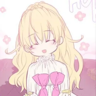 🍼 56d01b05 fofo, menina, loira, anime, mangá, desenho animado, ilustração, chibi whatsapp sticker