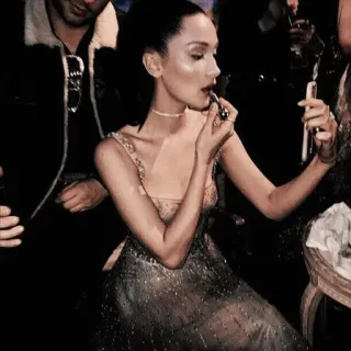 🏹 103992da woman, model, lipstick, makeup, dress, fashion telegram sticker