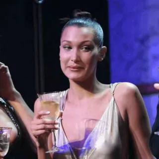 🕸 90ca5987 Bella Hadid model, actress, celebrity, champagne, dress, party telegram sticker