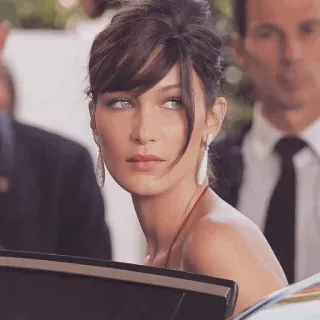 🎠 9757ef3d Bella Hadid Bella Hadid, model, celebrity, woman, portrait telegram sticker