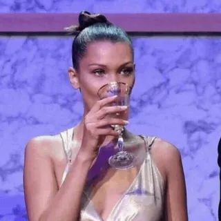 🕸 af31dfd9 Bella Hadid model, drinking, Bella Hadid, celebrity telegram sticker