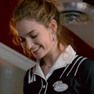 🚘 2465bf4c Bob's
Jonathan waitress, server, name tag, restaurant, curly hair telegram sticker