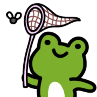 🪰 38ff4155 青蛙, 卡通, 可爱, 动物, 绿色, 插图 whatsapp sticker