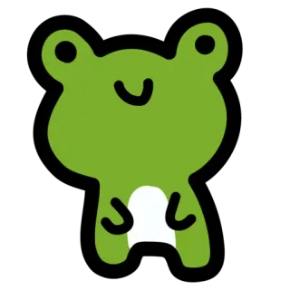 😀 fbad42fd 青蛙, 动物, 可爱, 卡通, 绿色 whatsapp sticker