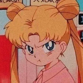 😡 6b3c3c6e Sailor Moon Anime, Mangá, Sailor Moon, Desenho animado, Bravo, Garota, Fofo telegram sticker