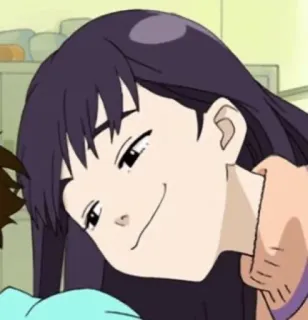 ☺️ b1383db2 garota anime, sorrindo, desenho animado, personagem, animação telegram sticker