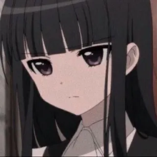 🙁 ea653dd0 Anime, Garota, Mangá, Retrato, Sério, Personagem telegram sticker