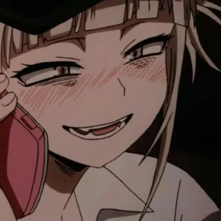 😄 ec5677c0 Himiko Toga My Hero Academia Anime, Vilão, Estudante, Yandere, Assustador, Telefone telegram sticker