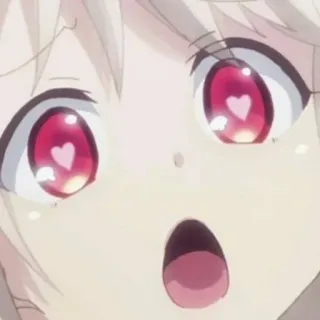 💘 91f356cb アニメ, 漫画, ハート目, ショック, 感情, 可愛い telegram sticker