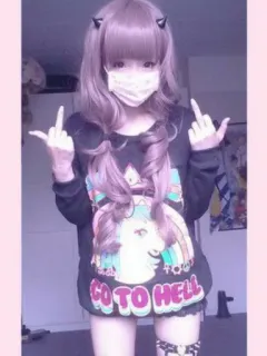 🖕 e06ac384 GO TO HELL 中指, 攻撃的, ティーン, ゴス, 悪魔の角, 若者 telegram sticker