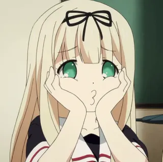 ☹️ f5f75758 アニメ 女の子, かわいい, 漫画, ちび, カワイイ, 女性 telegram sticker