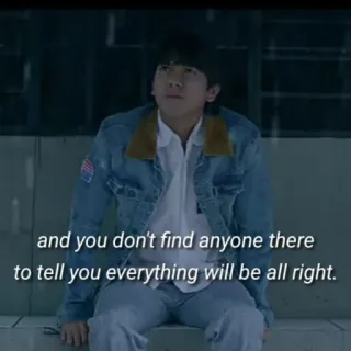 ✨ b589fb44 and you don't find anyone there
to tell you everything will be all right. triste, emocional, conforto, solidão, esperança, adolescente, chuva telegram sticker