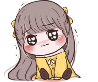 😖 20a11417 süß, Mädchen, Anime, Cartoon, traurig, weinend, kawaii telegram sticker