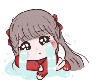 😭 27f36795 weinen, traurig, tränen, anime, cartoon, emotion, kawaii telegram sticker