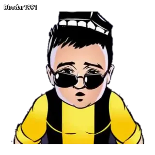 🙄 c1e2f345 birodar1991 만화, 캐릭터, 선글라스, 애니메이션 telegram sticker