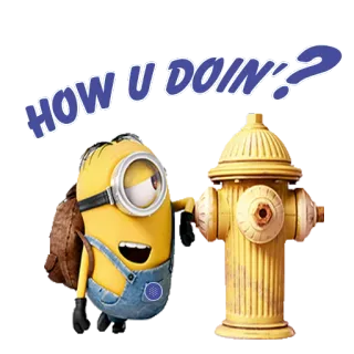 😘 610f8a5f Minion HOW U DOIN'? Minion, Khỏe không?, Hài hước, Hoạt hình telegram sticker