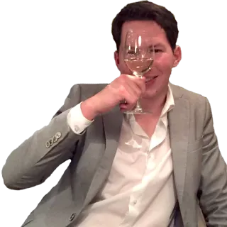 🍷 3cadaa32 mann, wein, prost, anstoßen, trinken, anzug, glas telegram sticker
