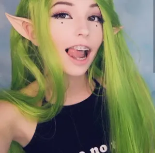 🧝‍♀ 47c16283 no girl, elf, green hair, young woman, braces telegram sticker